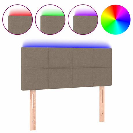 Vidaxl hoofdbord led 80x5x78 88 cm stof taupe
