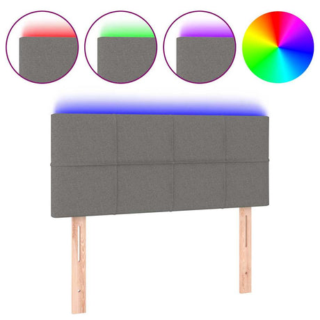 Vidaxl hoofdbord led 90x5x78 88 cm stof donkergrijs