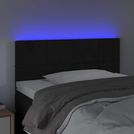 Vidaxl hoofdbord led 90x5x78 88 cm fluweel zwart