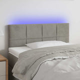 Vidaxl hoofdbord led 100x5x78 88 cm fluweel lichtgrijs