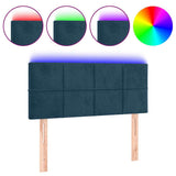 Vidaxl hoofdbord led 100x5x78 88 cm fluweel donkerblauw