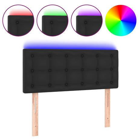 Vidaxl hoofdbord led 90x5x78 88 cm kunstleer zwart