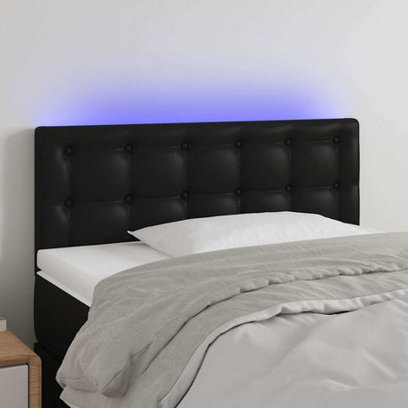 Vidaxl hoofdbord led 90x5x78 88 cm kunstleer zwart