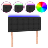 Vidaxl hoofdbord led 100x5x78 88 cm kunstleer zwart