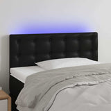 Vidaxl hoofdbord led 100x5x78 88 cm kunstleer zwart
