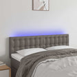 Vidaxl hoofdbord led 144x5x78 88 cm kunstleer grijs