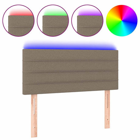 Vidaxl hoofdbord led 80x5x78 88 cm stof taupe