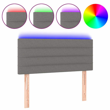 Vidaxl hoofdbord led 90x5x78 88 cm stof donkergrijs