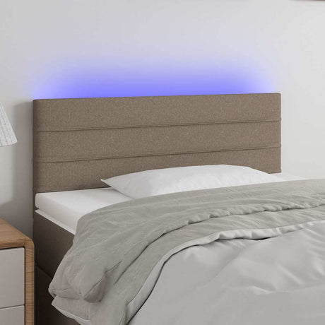 Vidaxl hoofdbord led 100x5x78 88 cm stof taupe