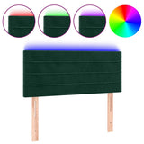 Vidaxl hoofdbord led 100x5x78 88 cm fluweel donkergroen
