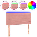 Vidaxl hoofdbord led 100x5x78 88 cm fluweel roze