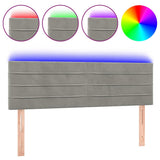 Vidaxl hoofdbord led 144x5x78 88 cm fluweel lichtgrijs
