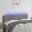 Vidaxl hoofdbord led 144x5x78 88 cm fluweel lichtgrijs