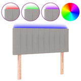 Vidaxl hoofdbord led 100x5x78 88 cm stof lichtgrijs