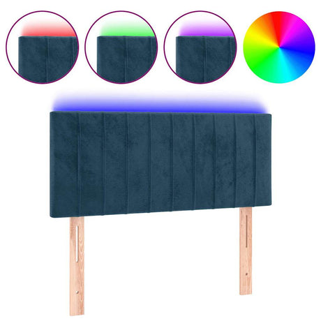 Vidaxl hoofdbord led 80x5x78 88 cm fluweel donkerblauw