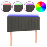 Vidaxl hoofdbord led 90x5x78 88 cm fluweel donkergrijs