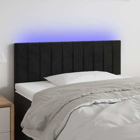 Vidaxl hoofdbord led 90x5x78 88 cm fluweel zwart