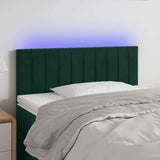 Vidaxl hoofdbord led 90x5x78 88 cm fluweel donkergroen