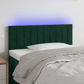 Vidaxl hoofdbord led 90x5x78 88 cm fluweel donkergroen