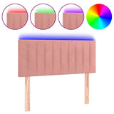 Vidaxl hoofdbord led 90x5x78 88 cm fluweel roze