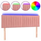 Vidaxl hoofdbord led 144x5x78 88 cm fluweel roze