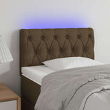 Vidaxl hoofdbord led 80x7x78 88 cm stof donkerbruin