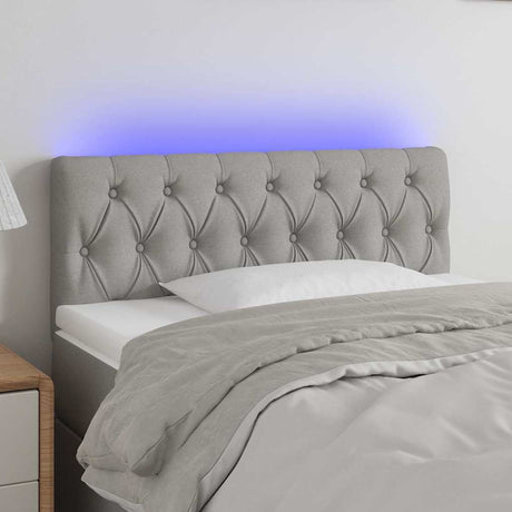 Vidaxl hoofdbord led 90x7x78 88 cm stof lichtgrijs