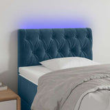 Vidaxl hoofdbord led 80x7x78 88 cm fluweel donkerblauw