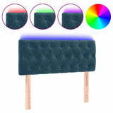 Vidaxl hoofdbord led 90x7x78 88 cm fluweel donkerblauw