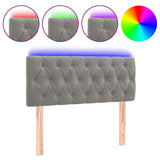 Vidaxl hoofdbord led 100x7x78 88 cm fluweel lichtgrijs