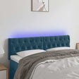 Vidaxl hoofdbord led 160x7x78 88 cm fluweel donkerblauw