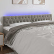 Vidaxl hoofdbord led 180x7x78 88 cm fluweel lichtgrijs