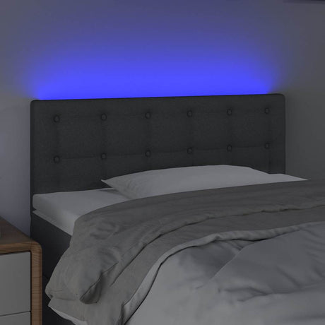 Vidaxl hoofdbord led 80x5x78 88 cm stof donkergrijs