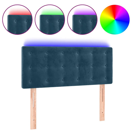 Vidaxl hoofdbord led 80x5x78 88 cm fluweel donkerblauw