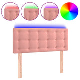 Vidaxl hoofdbord led 90x5x78 88 cm fluweel roze