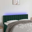 Vidaxl hoofdbord led 144x5x78 88 cm fluweel donkergroen