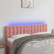 Vidaxl hoofdbord led 144x5x78 88 cm fluweel roze