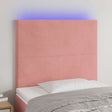 Vidaxl hoofdbord led 80x5x118 128 cm fluweel roze