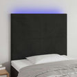 Vidaxl hoofdbord led 90x5x118 128 cm fluweel zwart