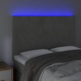 Vidaxl hoofdbord led 144x5x118 128 cm fluweel lichtgrijs