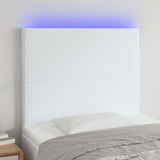 Vidaxl hoofdbord led 80x5x118 128 cm kunstleer wit