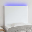 Vidaxl hoofdbord led 90x5x118 128 cm kunstleer wit
