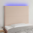 Vidaxl hoofdbord led 90x5x118 128 cm kunstleer cappuccinokleurig