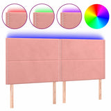 Vidaxl hoofdbord led 160x5x118 128 cm fluweel roze
