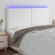 Vidaxl hoofdbord led 200x5x118 128 cm kunstleer wit