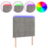 Vidaxl hoofdbord led 80x5x118 128 cm fluweel lichtgrijs