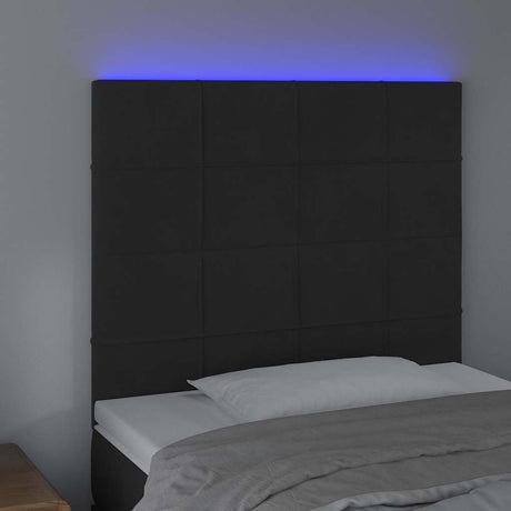 Vidaxl hoofdbord led 80x5x118 128 cm fluweel zwart