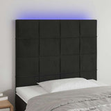 Vidaxl hoofdbord led 100x5x118 128 cm fluweel zwart