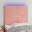 Vidaxl hoofdbord led 100x5x118 128 cm fluweel roze