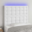 Vidaxl hoofdbord led 80x5x118 128 cm kunstleer wit